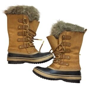 Sorel Tan and Black Winter Boots